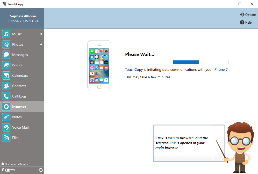 touchcopy 12 cannot find any messages on your device