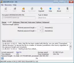 Advanced Archive Password Recovery screenshot 1