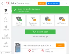 Avira Free Antivirus screenshot 1
