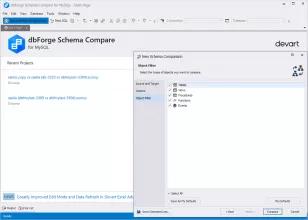 DbForge Compare Bundle for MySQL screenshot 1
