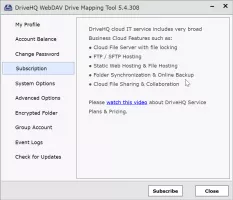DriveHQ Cloud Drive Mapping Tool screenshot 4