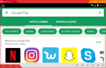 Google Play inside Droid4X interface