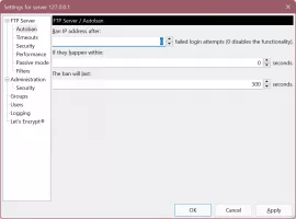 FileZilla Server screenshot 2