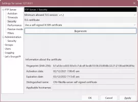FileZilla Server screenshot 4