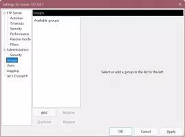 FileZilla Server screenshot 7