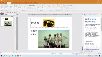 Insert sounds and video clips