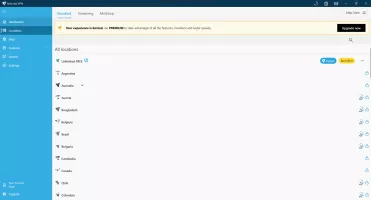 Hide.me VPN screenshot 2