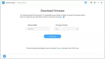 Start to Download Firmware Package