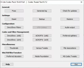K-Lite Codec Pack screenshot 1