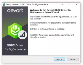 ODBC Driver for BigCommerce screenshot 1