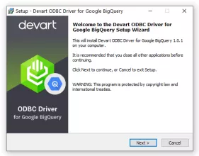 Devart ODBC Driver for Google BigQuery screenshot 1