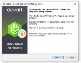 Devart ODBC Driver for Magento screenshot 1