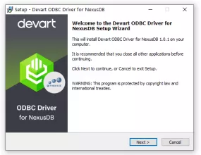 Devart ODBC Driver for NexusDB screenshot 1