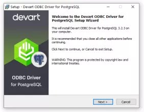Devart ODBC Driver for PostgreSQL screenshot 1