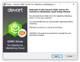 Devart ODBC Driver for Salesforce Marketing Cloud screenshot 1