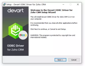 ODBC Driver for Zoho CRM screenshot 1
