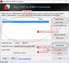 PDF to DWG Converter screenshot 1
