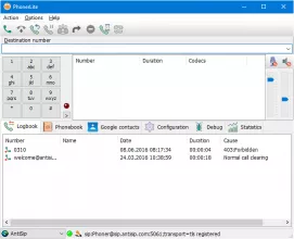 PhonerLite screenshot 1
