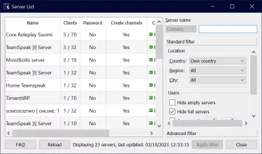 TeamSpeak Client screenshot 1