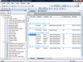 Query results (in table layout)
