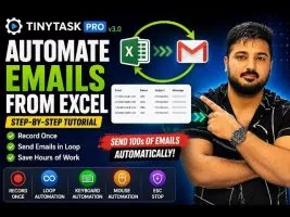 TinyTask Pro v3.0 Email Automation Tutorial | Send Personalized Emails Automatically from Excel